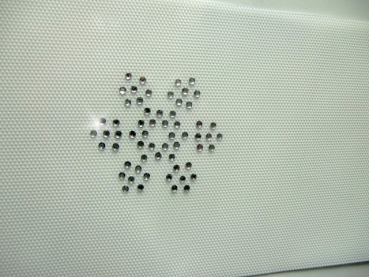 Glitzer Stern Eiskristall Schneeflocke Strass Hotfix Bügelbild Tischdecke Tischläufer