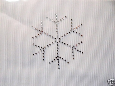 Stern Eiskristall Schneeflocke Strass Hotfix Bügelbild Schiebevorhang Tischdecke