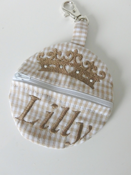 ♥ KRONE Wunschname POOP BAG HUND KOTBEUTEL BESTICKT