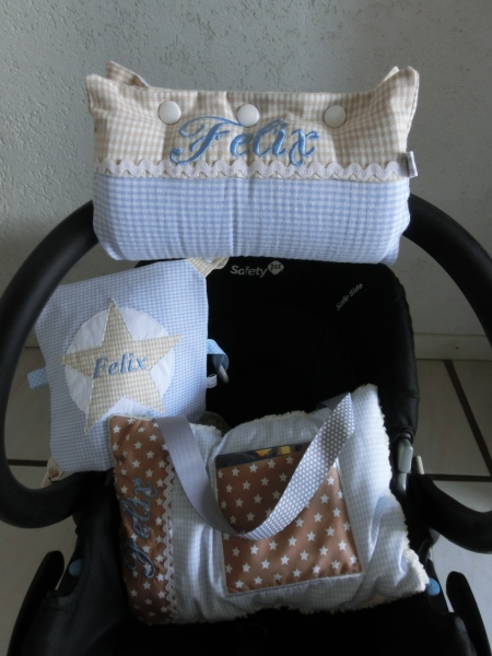 ♥ Armpolster für Babyschale ★ Lüttentüddel © ♥ Wunschname