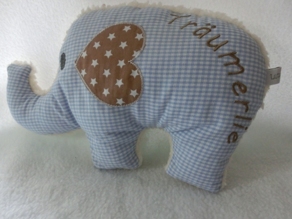 ♥ Elefant Schmusekissen Kita Name von Lüttentüddel