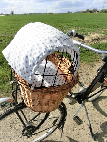 © Sterne Sonnensegel Sonnenschutz Blendschutz Hundefahrradkorb von Lüttentüddel®