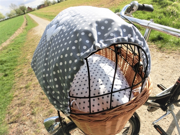 Pfote Sonnensegel Sonnenschutz Blendschutz Hundefahrradkorb Punkte von Lüttentüddel®
