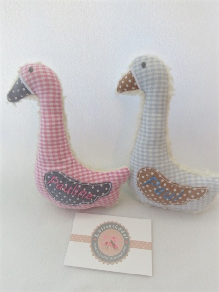 ★ 35x23 cm Kissen Geburt Einschulung Kita Taufe Hase  Mädchen Name ★ von Lüttentüddel