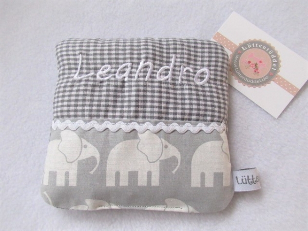 ♥ Elefant Elefanten Armpolster für Babyschale ★ Geburt, Pinkelparty, Wunschname möglich Lüttentüddel ®