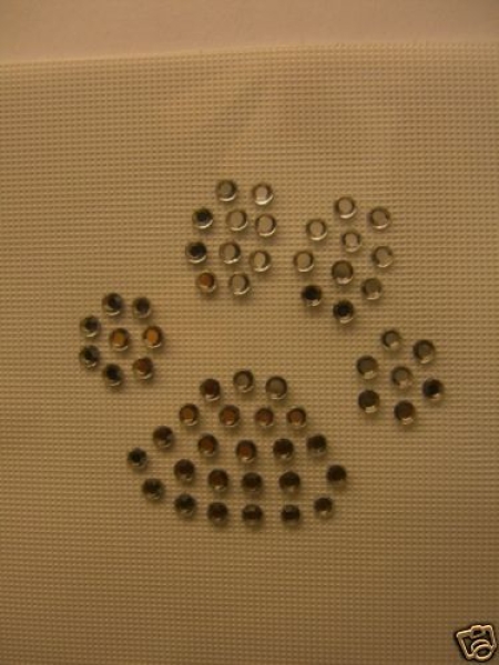 1 Katzen Tatze Pfote Strass Hotfix Bügelbild Crystal süß