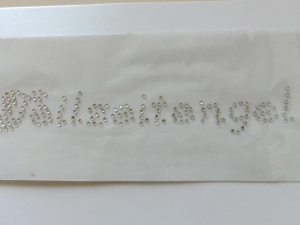 Schriftzug Teilzeitengel Schriftzug Hotfix Bügelbild Strass Shirt Mantel Jacke Tasche