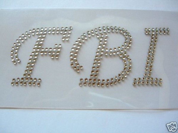 FBI Hotglue Hotfix Bügelbild Schriftzug