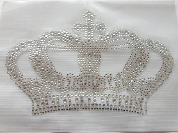 Hotfix Krone Strass Bügelbild Hotglue für Shirt Jacke Bluse.......