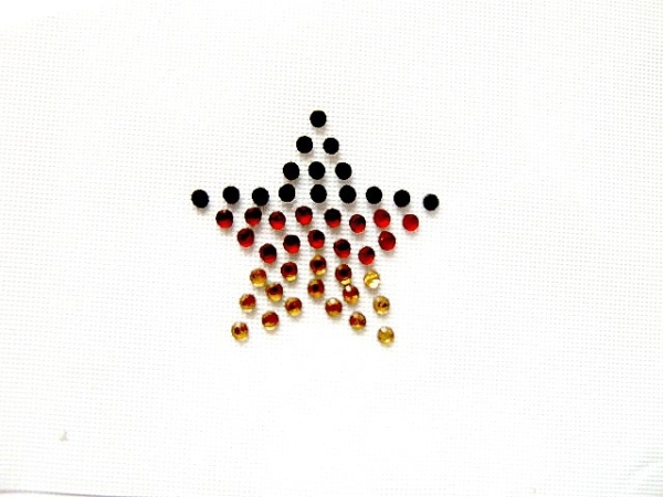 Deutschland Stern Fahne Flagge WM Abzeichen Strass Hotglue Hotfix Bügelbild