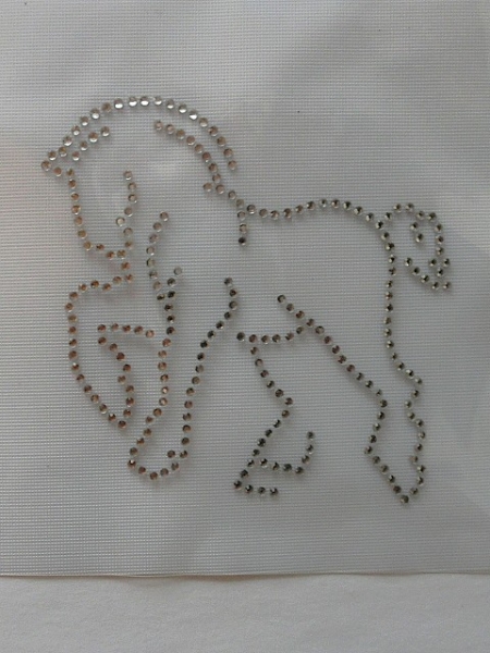 Friesen Pferd Pferde Hotglue HOTFIX Bügelbild Strass Wappen