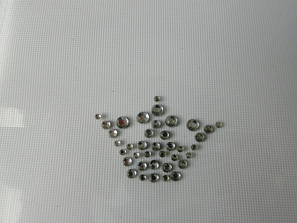 Hotfix 1 Krönchen Krone aus Strass Bügelbild Hotglue Fliegenhaube zauberhaft für Shirt Jacke