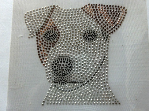 Jack Russel Hund Hotfix Bügelbild Shirt Studs Hundeschule Hundezucht Hundeleine