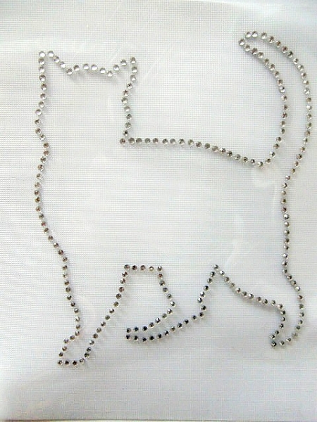 Kitty Katzen süß Strass Hotfix Bügelbild Crystal süß