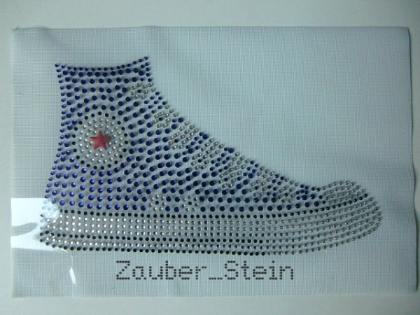 Sneaker Turnschuhe Schuhe Strass Hotglue Hotfix Bügelbild
