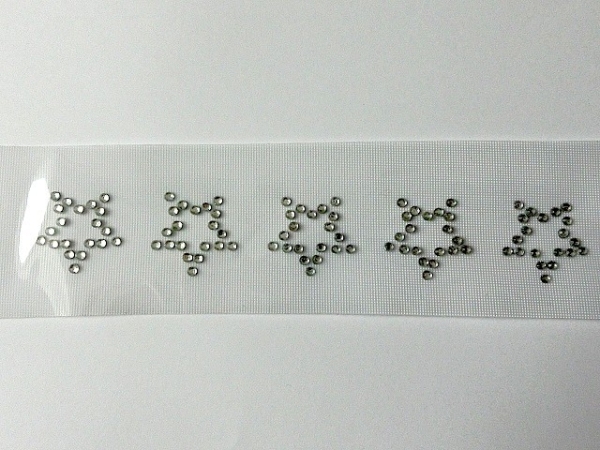 5 Sterne Stern Eiskristall Strass Hotfix Bügelbild Tischdecke Schiebevorhang