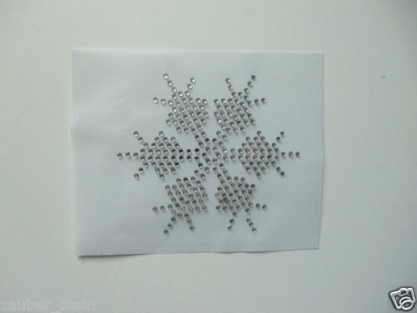 6 Sterne Stern Eiskristall Strass Hotfix Bügelbild Tischdecke Schiebevorhang