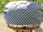 Pfote Sonnensegel Sonnenschutz Blendschutz Hundefahrradkorb Punkte von Lüttentüddel®
