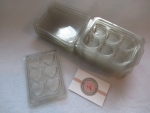 10 Stück Herzen Clamshell Wachs Box mit 6-er Aufteilung Kerzen gießen Sojawachs Verpackung Lüttentüddel