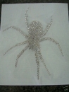 EDEL SPINNE viel Strass Hotfix Hotglue Bügelbild Bügelmotiv