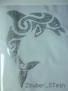 Tribal Delphin Bügelbild  STRASS Taucher Shirt Hotfix