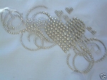 Romantisches Herz Ornament Strass Bügelbild Hotfix Hotglue