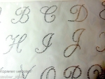 D Buchstabe Schriftzug Strass Hotglue Hotfix Bügelbild