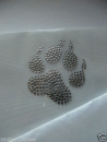1 große Hunde Pfote Strass Hotfix Hotglue Bügelbild Crystal süß