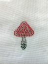 Fliegenpilz Glückspilz Pilz Strass HOTFIX HOTGLUE Bügelbild Applikation