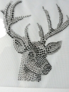 zauberhafter Hirsch Tasche Dirndl Oktoberfest Wiesn Strass Bügelbild Hotfix Hotglue