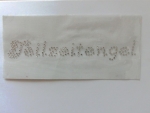 Schriftzug Teilzeitengel Schriftzug Hotfix Bügelbild Strass Shirt Mantel Jacke Tasche