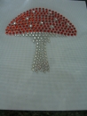 Fliegenpilz Glückspilz Pilz Strass HOTFIX HOTGLUE Bügelbild Applikation