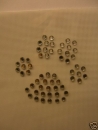 1 Hunde Pfote Strass Hotfix Bügelbild Crystal süß