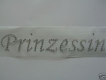 Schriftzug Prinzessin Strass Bügelbild Hotfix Hotglue