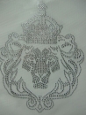 Löwe Krone König Wappen mit Strass Bügelbild Hotfix Hotglue zauberhaft