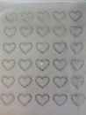 30 Herzen Herz Strass Bügelbild Hotfix Hotglue