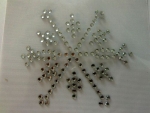Stern Eiskristall Schneeflocke Klar Strass Hotfix Bügelbild Tischdecke Gardine