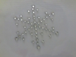 Stern Eiskristall Schneeflocke Strass Hotglue Bügelbild
