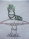 Wurm Glückspilz Pilz Strass HOTFIX HOTGLUE Bügelbild Applikation