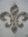 Lilie Fleur De Lis  Hotfix Hotglue Bügelbild Strass ein Traum Bügelmotiv