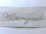 Hüttengaudi Schriftzug Strass Hotglue Hotfix Bügelbild Oktoberfest