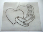 Just Married BÜGELBILD STRASS Hotfix Hotglue Herzen Ringe