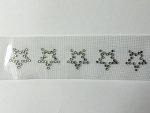 5 Sterne Stern Eiskristall Strass Hotfix Bügelbild Tischdecke Schiebevorhang