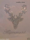 Wiesn Hirsch mit Schriftzug Alpenrausch Strass Bügelbild Hotfix Hotglue
