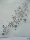 Stern Eiskristall Schneeflocke Strass Hotfix Bügelbild Tischdecke Schiebevorhang