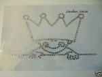 Baby mit Krone Strass Hotfix Hotglue Bügelbild