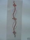 Tattoo Bordüre m Rot Ornament Hotfix Bügelbild Strass Hochzeitskleid Brautkleid